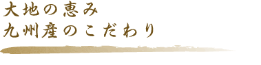 大地の恵み　九州産のこだわり